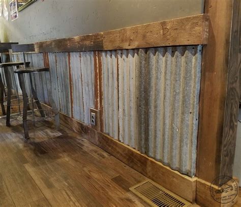 corrugated metal sheet wall|rustic corrugated metal half wall.